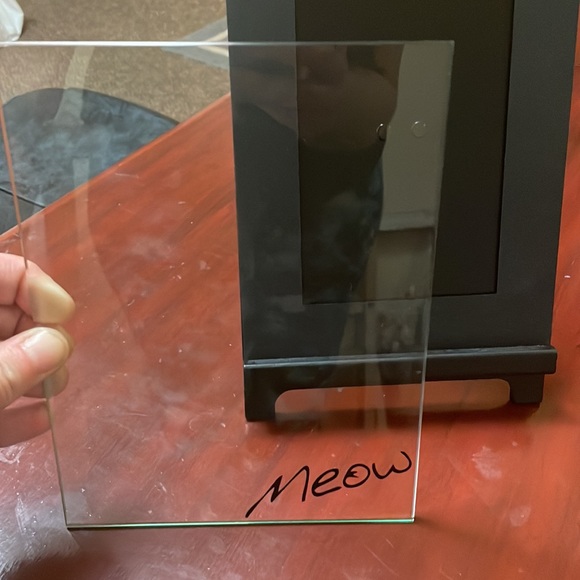 MEOW kitty picture frame. Pieces slide easily off bottom tray to place pictures. - Picture 13 of 16